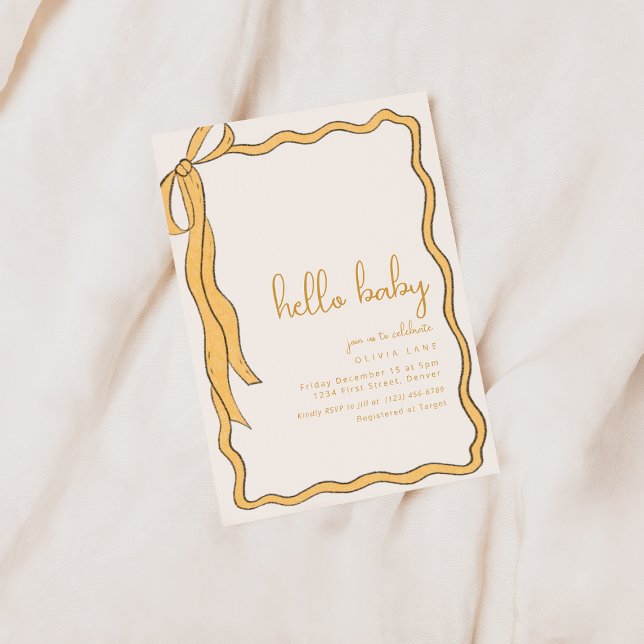 Inbjudan till Whimsical Gult Baby Shower (Skapare uppladdad)