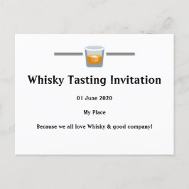 Inbjudan till whisky-provsmakning