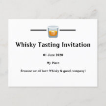 Inbjudan till whisky-provsmakning