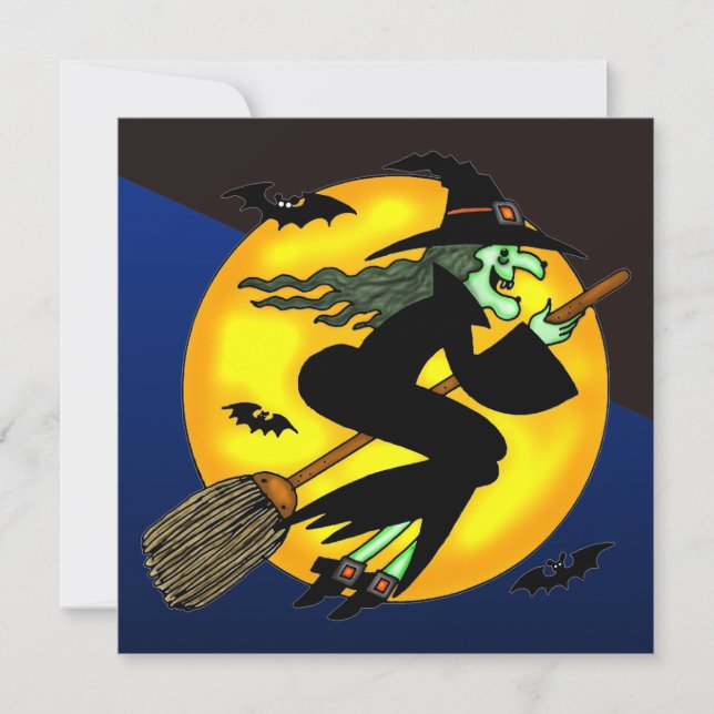 Inbjudan till Wicked Witch Halloween fest (Framsida)