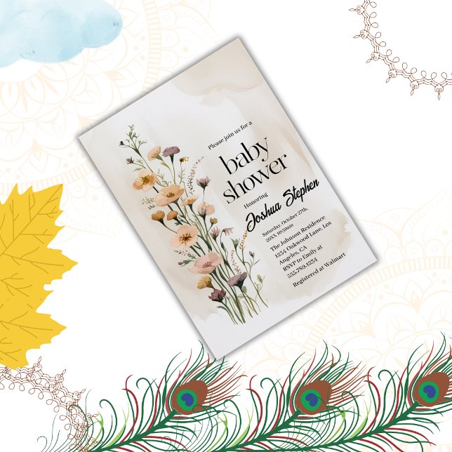 Inbjudan till WildblomBoy Baby Shower (Skapare uppladdad)