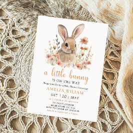 Inbjudan till WildblomBunny Rabbit Baby Shower