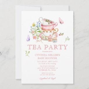 Inbjudan till Wildblomma Baby Tea Party Shower