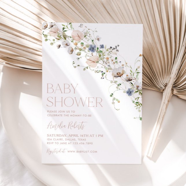 Inbjudan till Wildblomma Blommigt Baby Shower (Skapare uppladdad)