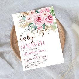 Inbjudan till Wildblomma Blommigt Baby Shower
