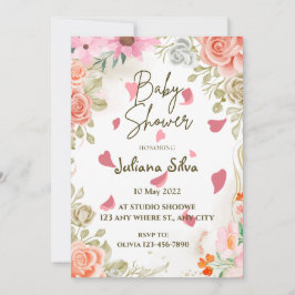 Inbjudan till Wildblomma Boho Baby Shower