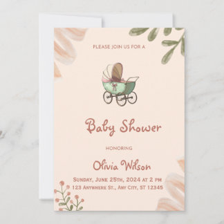 Inbjudan till Wildblomma Boho Baby Shower