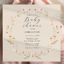 Inbjudan till Wildblomma Boho Baby Shower