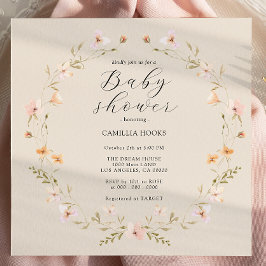 Inbjudan till Wildblomma Boho Baby Shower