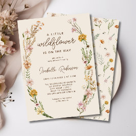 Inbjudan till Wildblomma Boho Baby Shower