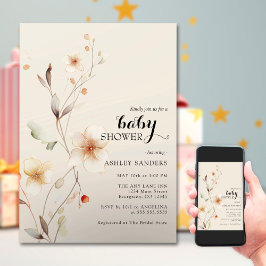 Inbjudan till Wildblomma Boho Baby Shower