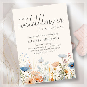 Inbjudan till Wildblomma Boho Baby Shower