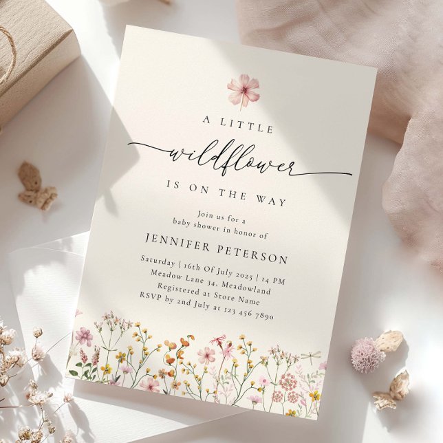 Inbjudan till Wildblomma Boho Baby Shower (Skapare uppladdad)