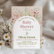 Inbjudan till Wildblomma Boho Baby Shower