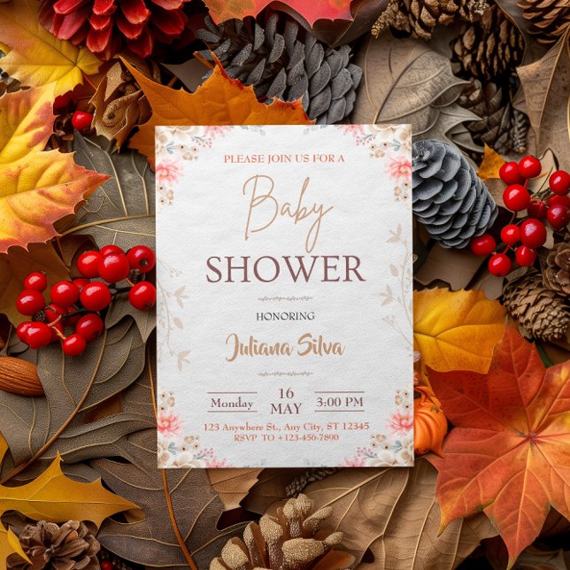 Inbjudan till Wildblomma Boho Baby Shower (Skapare uppladdad)