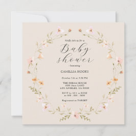 Inbjudan till Wildblomma Boho Baby Shower