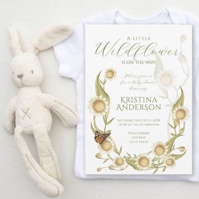 Inbjudan till Wildblomma Boho Daisy Baby Shower (Skapare uppladdad)