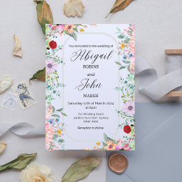Inbjudan till Wildblomma Elegant bröllop