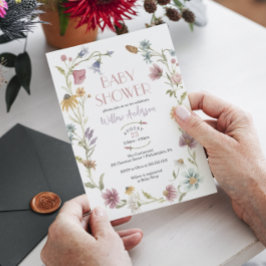 Inbjudan till Wildblomma Fält Boho Baby Shower