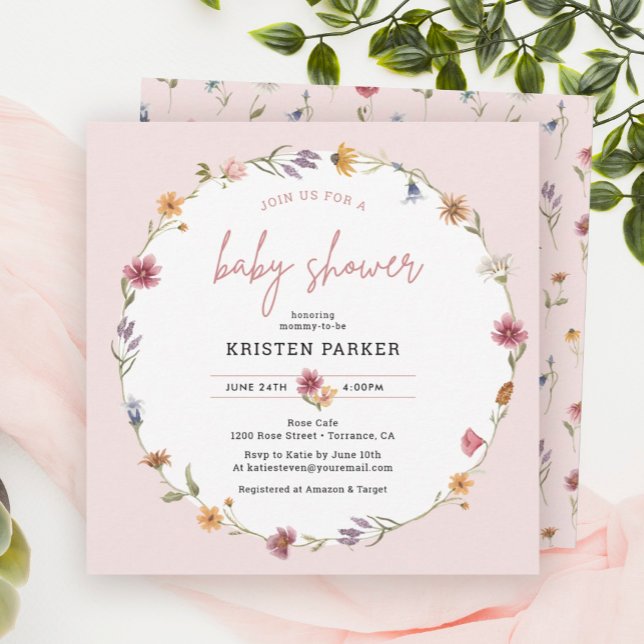 Inbjudan till Wildblomma Garden Girl Baby Shower (Skapare uppladdad)