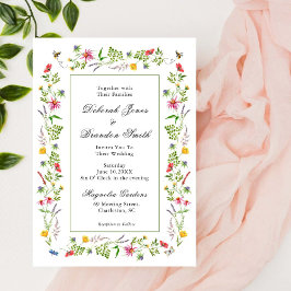Inbjudan till Wildblomma Garden Meadow Wedding