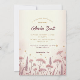  inbjudan till Wildblomma Rustic Baby Shower