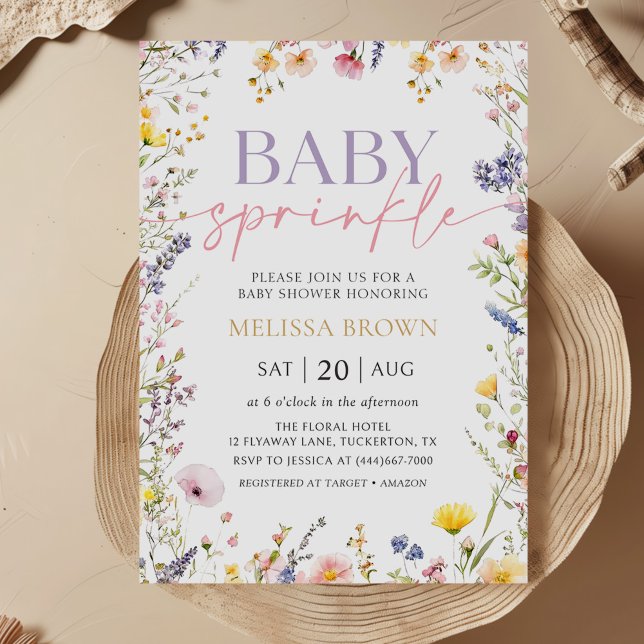 Inbjudan till Wildblomme Baby Sprinkle Baby Shower (Skapare uppladdad)