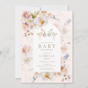 Inbjudan till Wildblommes Twillingar Baby Shower