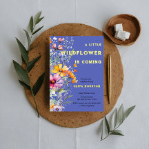 Inbjudan till Wildblommor Baby Shower