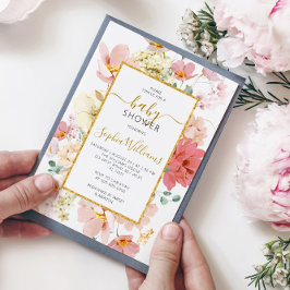 Inbjudan till Wildblommor Gentle Blommigt Baby Sho