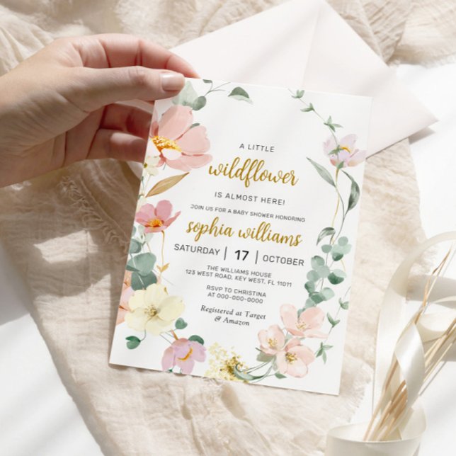 Inbjudan till Wildblomsterbabyskor (Skapare uppladdad)