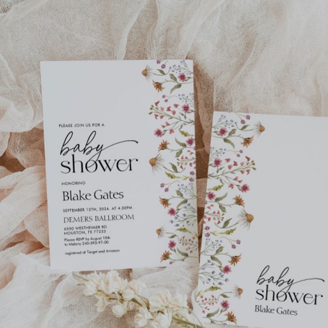 Inbjudan till Wildblomsterbabyskor (Skapare uppladdad)