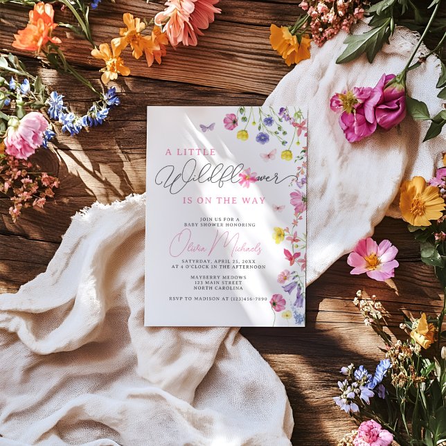 Inbjudan till Wildblomsterbabyskor | Baby i Bloom (Skapare uppladdad)