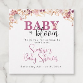 Inbjudan till Wildblomsterbabyskor Gåvor Etiketter