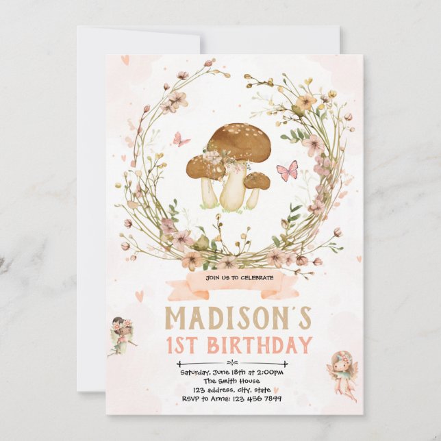 Inbjudan till Wildblomsterfest (Framsida)