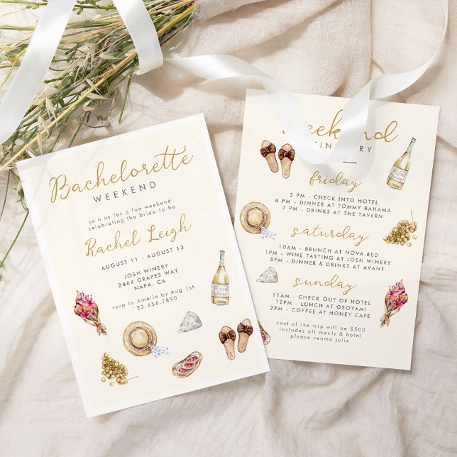 Inbjudan till Winery Picnic Bachelorette Helg (Skapare uppladdad)