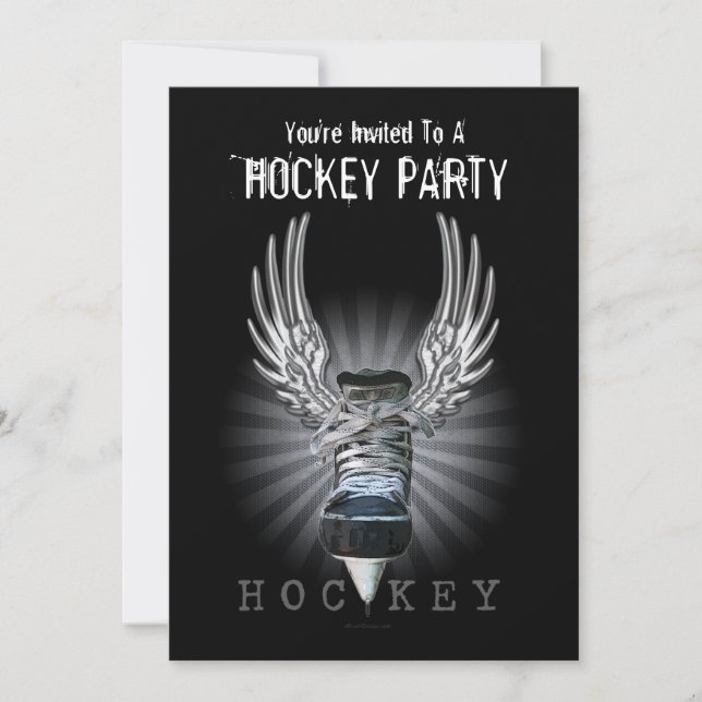 Inbjudan till Winged Hockey Party (Framsida)