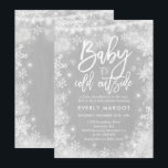 Inbjudan till Winter Baby Shower Kön Neutral White<br><div class="desc">Inbjudan till Vinter Baby Shower. Alla utformningar är © PIXEL PERFECTION PARTY LTD</div>