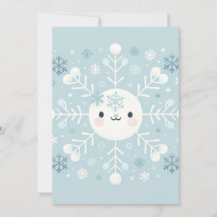 Inbjudan till Winter Blue Snowflake Pojke Shower
