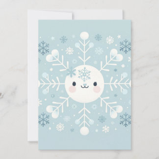 Inbjudan till Winter Blue Snowflake Pojke Shower