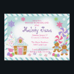 Inbjudan till Winter Candy Land<br><div class="desc">En ljuv scen med gingerbröd,  läppar och gummidroppar!  Gör en roligt till julen party,  vinterunderlandet,  födelsedagsfesten eller något utsökt firande!</div>