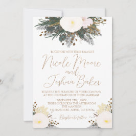 Inbjudan till Winter Evergreen Wedding