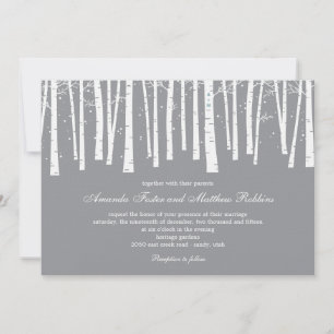 Inbjudan till Winter Forest Wedding