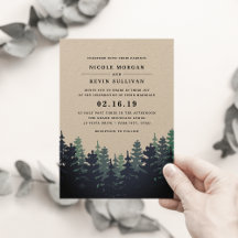 Inbjudan till Winter Forest Wedding