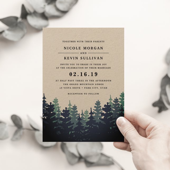 Inbjudan till Winter Forest Wedding (Skapare uppladdad)