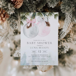 Inbjudan till Winter Girl Baby Shower