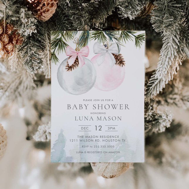 Inbjudan till Winter Girl Baby Shower (Skapare uppladdad)