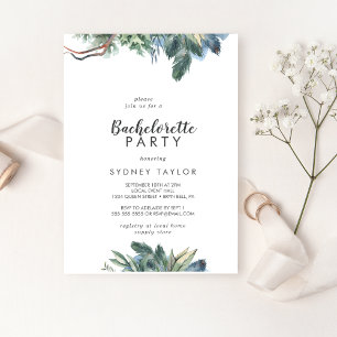 Inbjudan till Winter Greenery Bachelorette-partiet