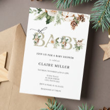 Inbjudan till Winter Oh Baby Shower