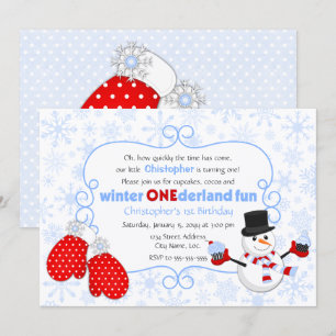 Inbjudan till Winter ONEderland Birthday